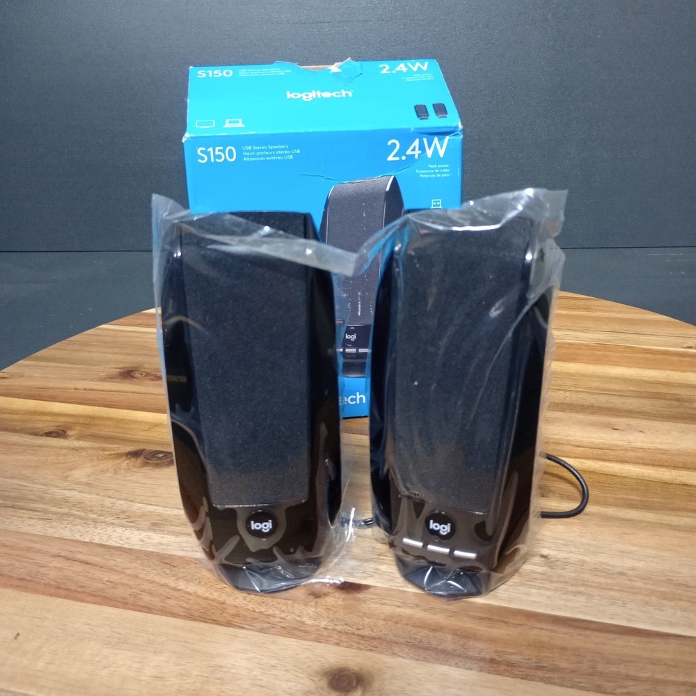 Logitech S150 2.4W Digital Speaker System USB A Black For Mac & PC NEW OPEN BOX‎